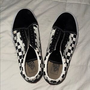 Vans Classic Black and White Checkered Slip-Ons